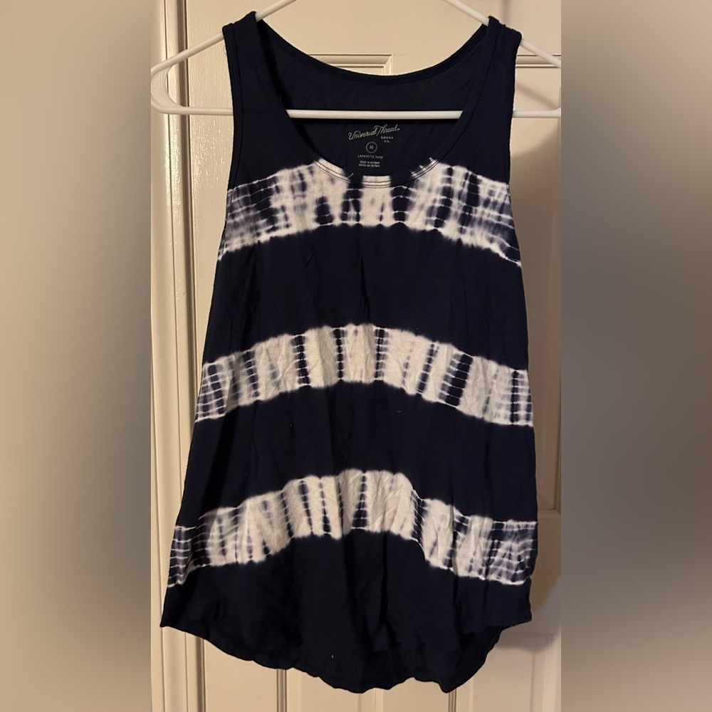 XS Women's Universal Threads Navy Tie-Dye Tank Top
